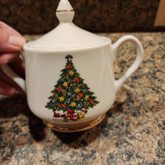 Mount Clemens Pottery Christmas Tree Creamer & Sugar Set - Picture 3 of 7